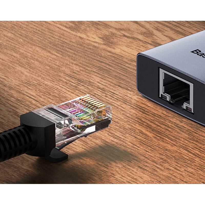 هاب Baseus BS-OH109 Type-C To USB 3.0/RJ45