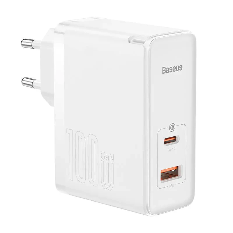 کلگی فست شارژ Baseus CCGP09020 GaN5 Pro 2Port 5A QC4.0+ PD3.0 100W + کابل تبدیل تایپ سی