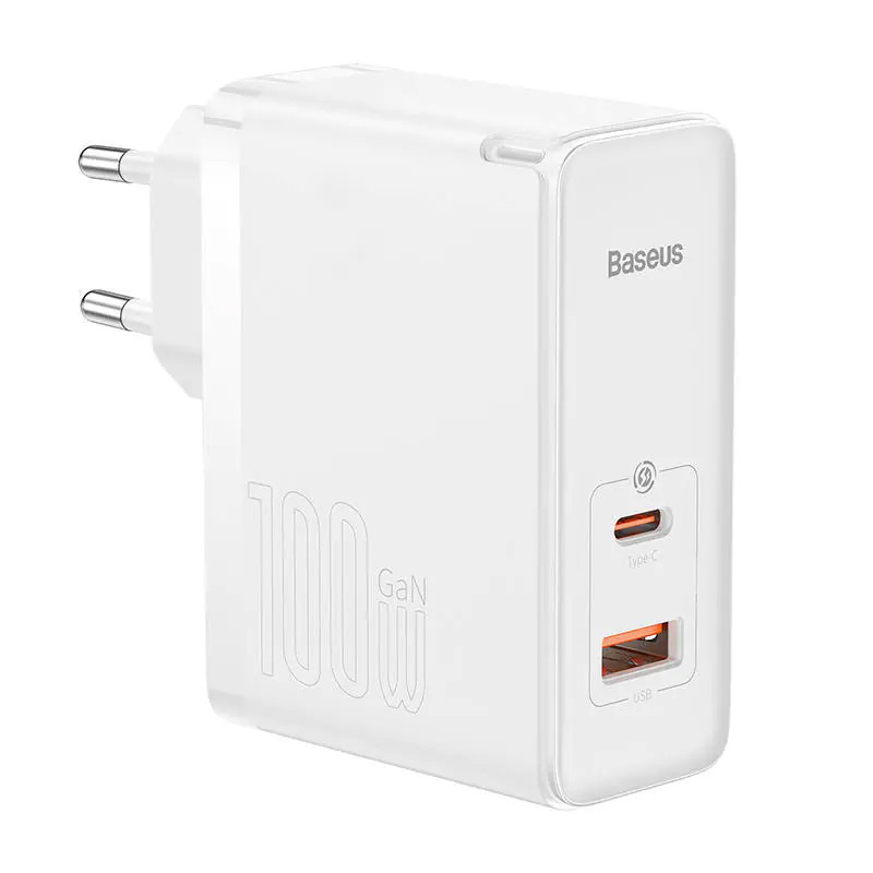 کلگی فست شارژ Baseus CCGP09020 GaN5 Pro 2Port 5A QC4.0+ PD3.0 100W + کابل تبدیل تایپ سی