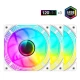فن کیس گیم مکس GameMax KF300R ARGB White 12*12 بسته 3 عددی
