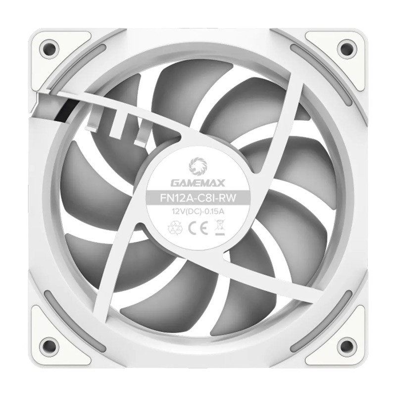 فن کیس گیم مکس GameMax KF300R ARGB White 12*12 بسته 3 عددی