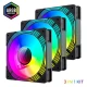 فن کیس گیم مکس GameMax KF300R ARGB Black 12*12 بسته 3 عددی