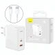 کلگی فست شارژ Baseus CCGP09020 GaN5 Pro 2Port 5A QC4.0+ PD3.0 100W + کابل تبدیل تایپ سی