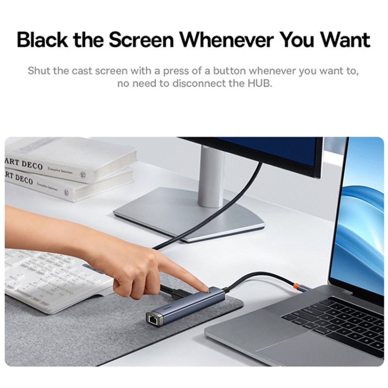 هاب 5 پورت Type-C باسئوس UltraJoy Series BS-OH165