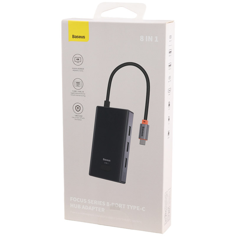 هاب 8 پورت Type-C باسئوس Focus Series WKYY030313