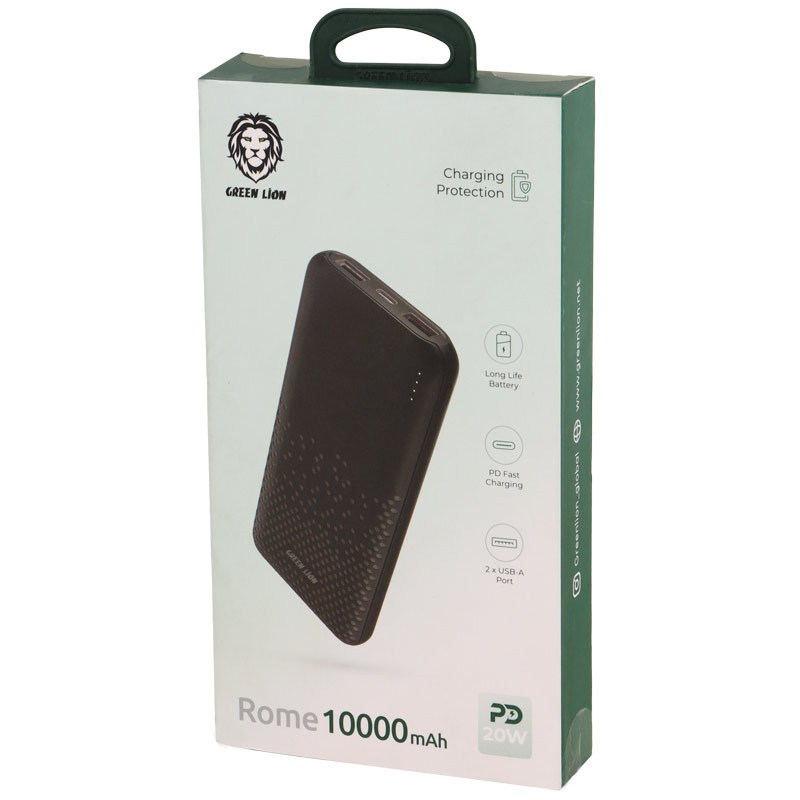 پاور بانک فست شارژ 10000 گرین لاین Green Lion Rome PD 20W