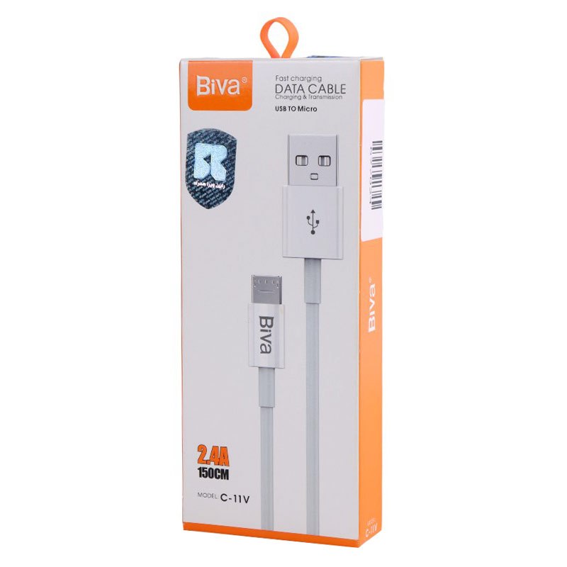 کابل میکرو یو اس بی Biva C-11V 2.4A 1.5m