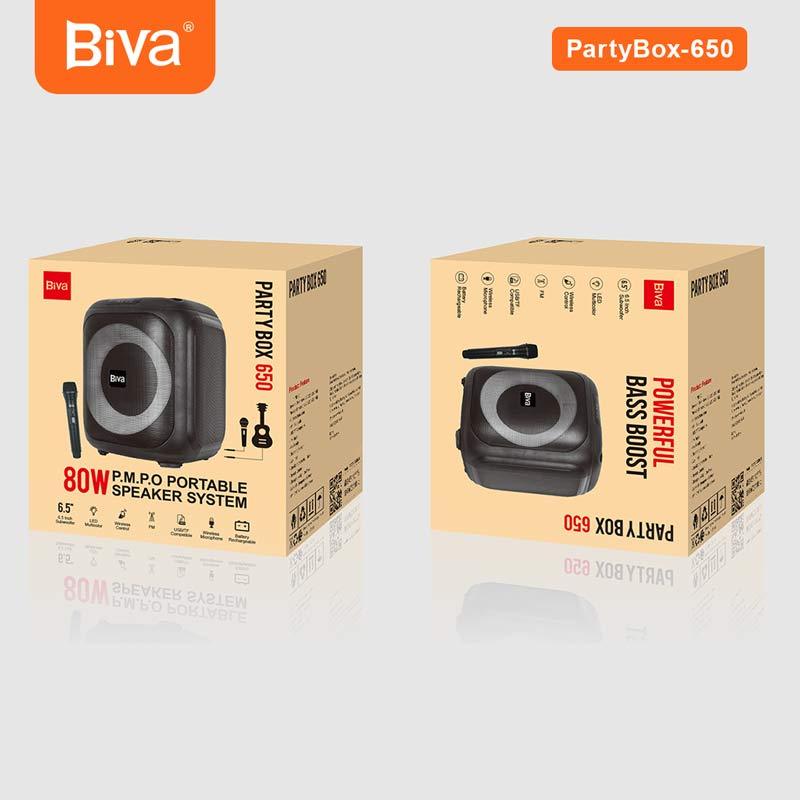 اسپیکر بلوتوثی رم و فلش خور Biva Box party 650 + میکروفون