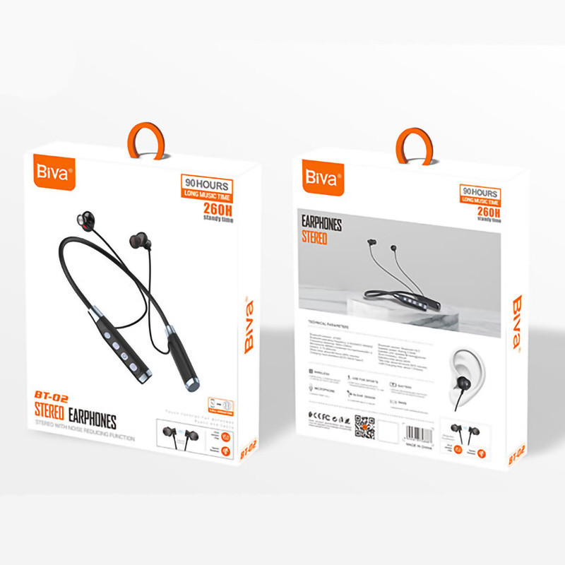 هندزفری بلوتوث دورگردنی Biva BT-02