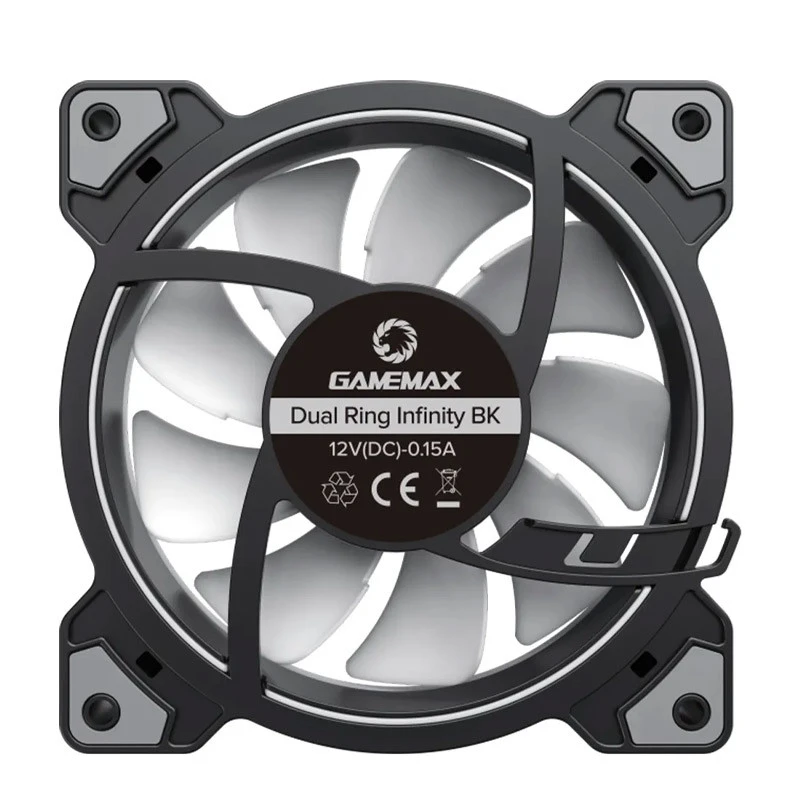 فن کیس گیم مکس GameMax DRH400 ARGB Black 12*12 بسته 4 عددی