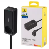 شارژر دیواری فست شارژ Baseus Power Combo Powerstrip PSZM000901 5Port GaN3 Pro 3.25A PD 65W