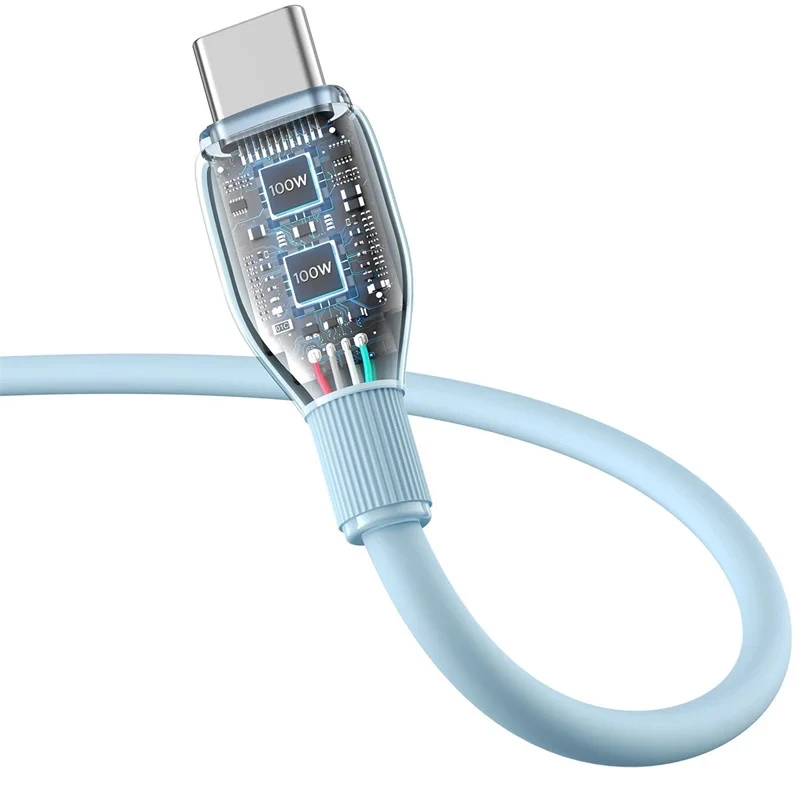 کابل تایپ سی فست شارژ Baseus Pudding Series P1035570 100W 1.2m