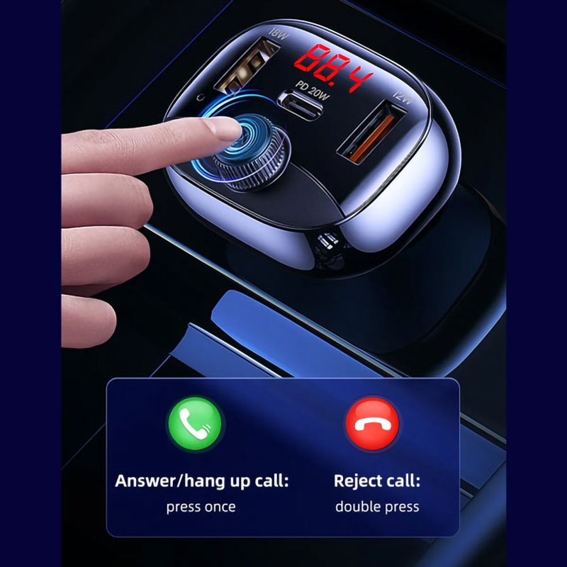 شارژر فندکی + FM Player بلوتوثی Biva BM-01