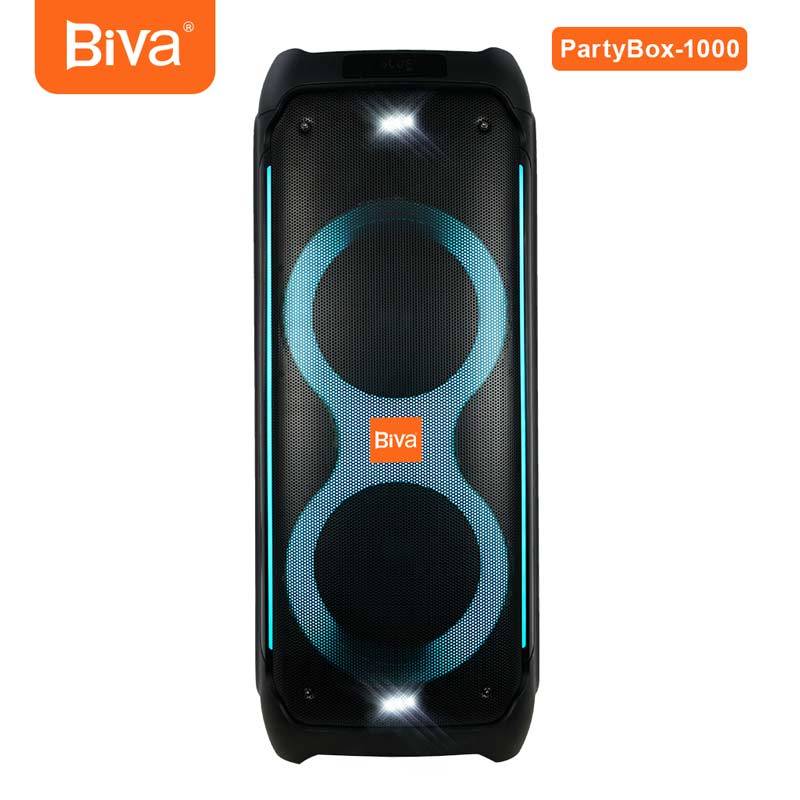 اسپیکر چمدانی بلوتوثی رم و فلش خور Biva Box party 1000W + میکروفون