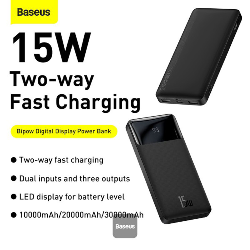 پاور بانک فست شارژ 10000 باسئوس Baseus Bipow PPBD05000 PD 15W
