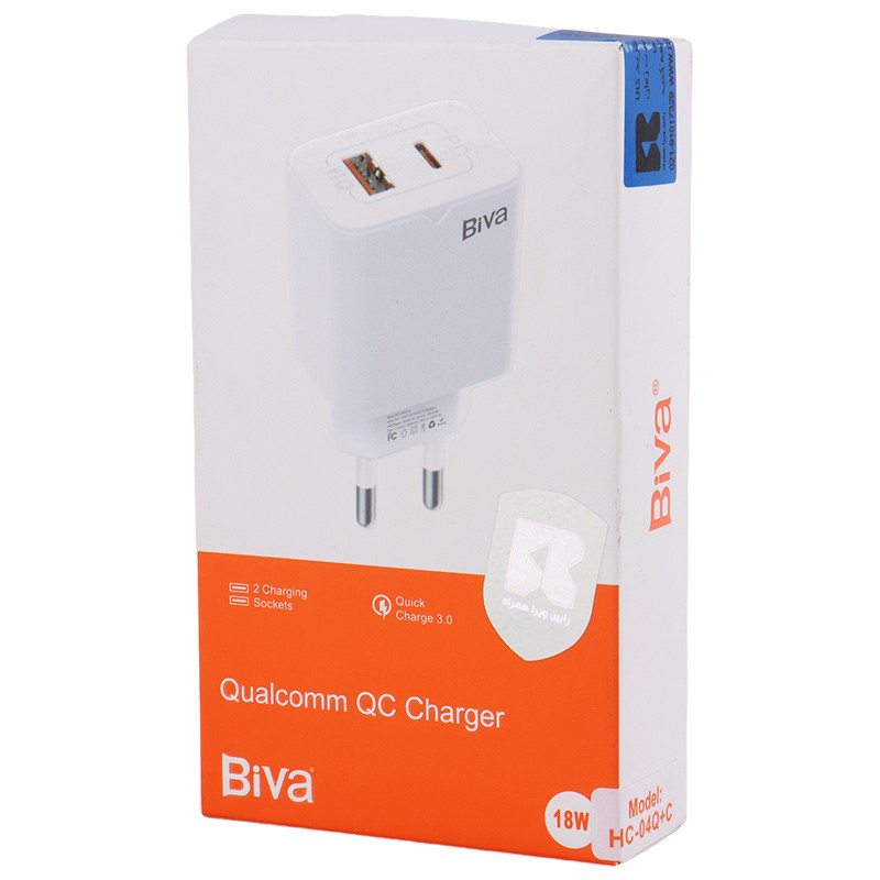 کلگی Biva HC-04Q+C 2Port QC3.0 PD 3.0A 18W