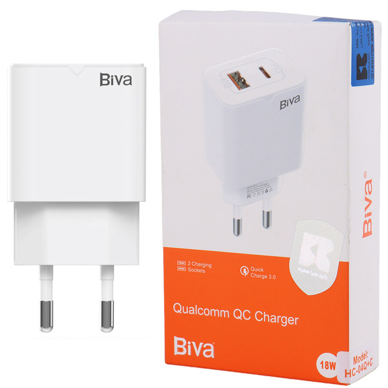کلگی Biva HC-04Q+C 2Port QC3.0 PD 3.0A 18W