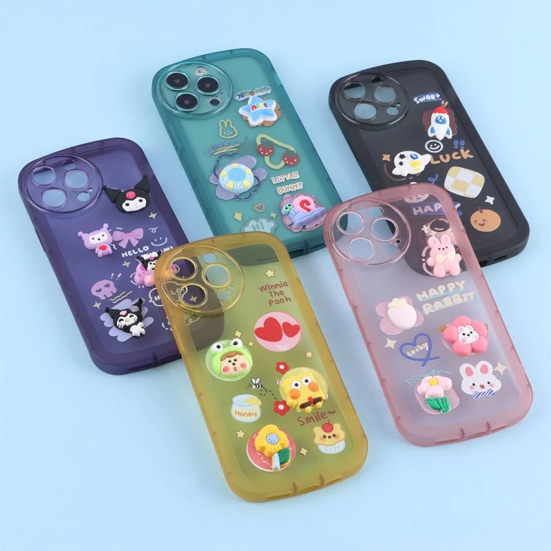 قاب Fashion Case آیفون iPhone 14 Pro Max عروسک برجسته محافظ لنزدار