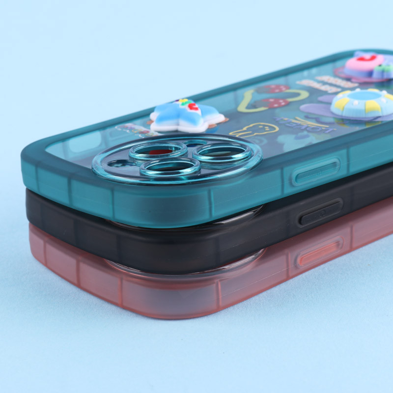 قاب Fashion Case آیفون iPhone 14 Pro Max عروسک برجسته محافظ لنزدار
