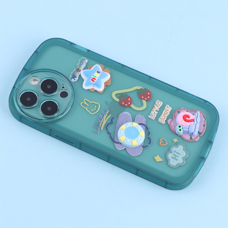 قاب Fashion Case آیفون iPhone 14 Pro Max عروسک برجسته محافظ لنزدار