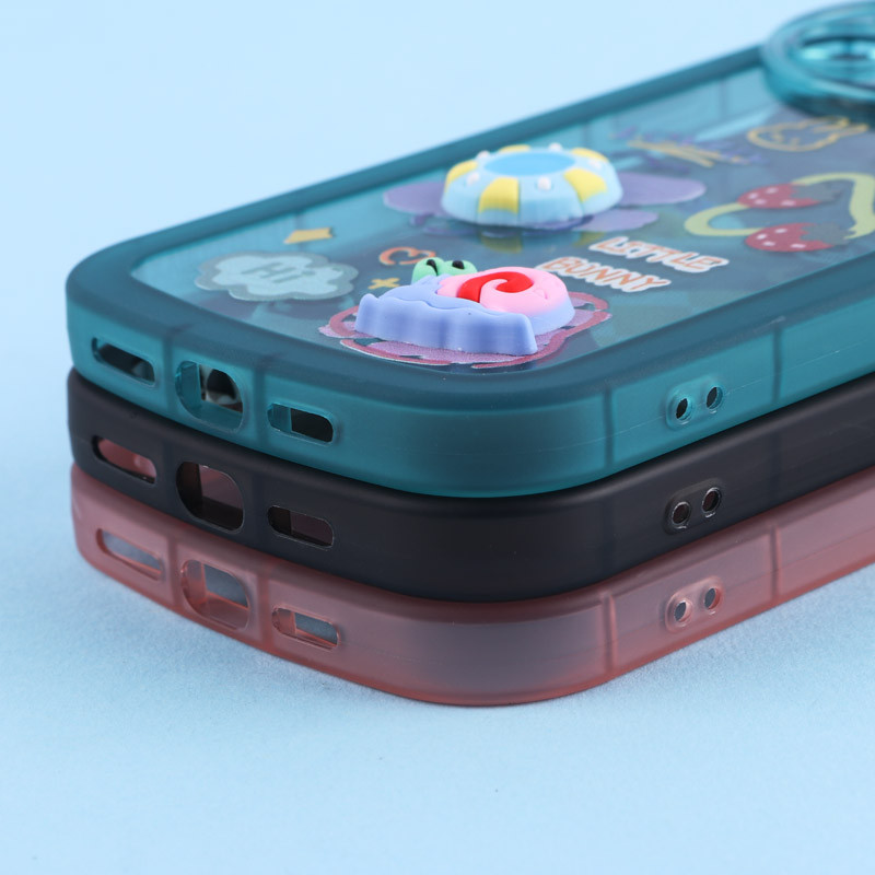 قاب Fashion Case آیفون iPhone 14 Pro Max عروسک برجسته محافظ لنزدار