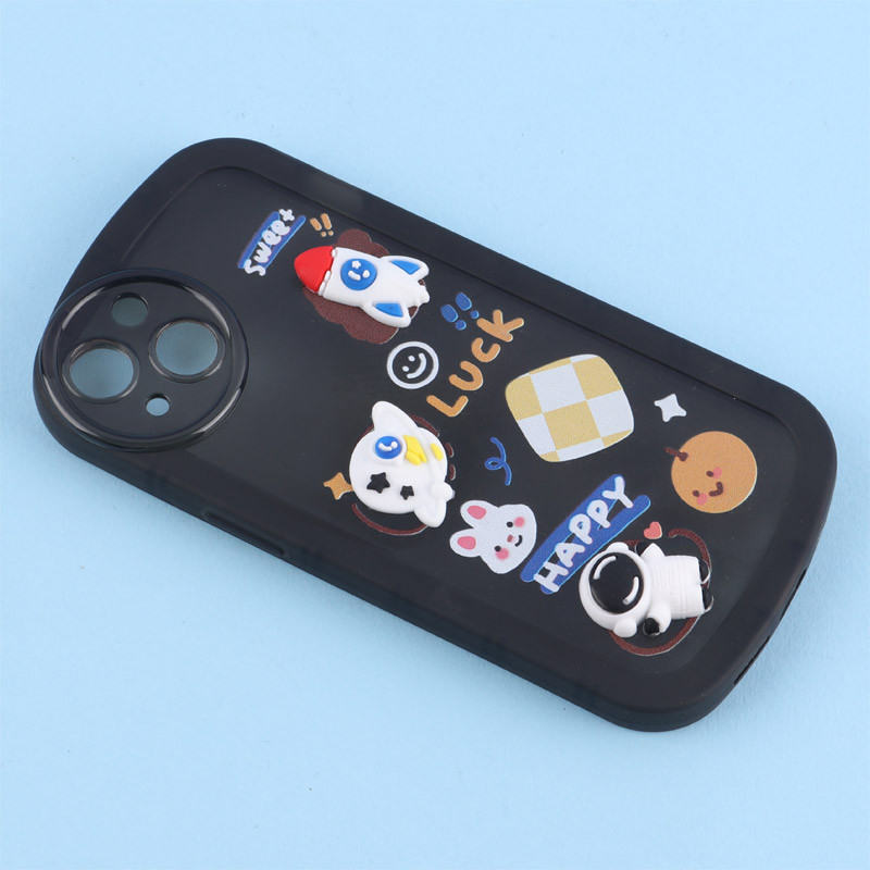 قاب Fashion Case آیفون 13 عروسک برجسته محافظ لنزدار