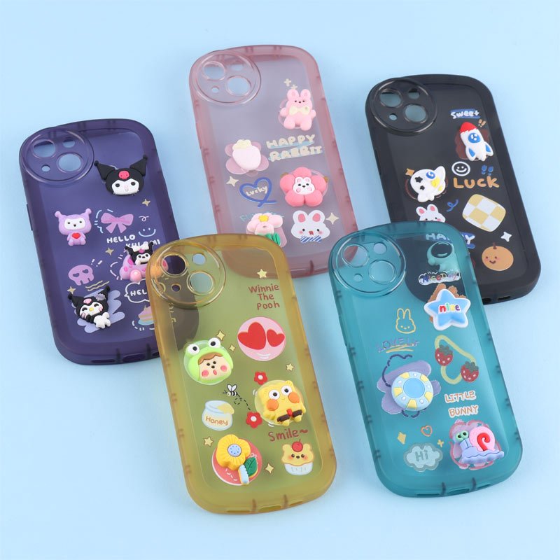 قاب Fashion Case آیفون 13 عروسک برجسته محافظ لنزدار