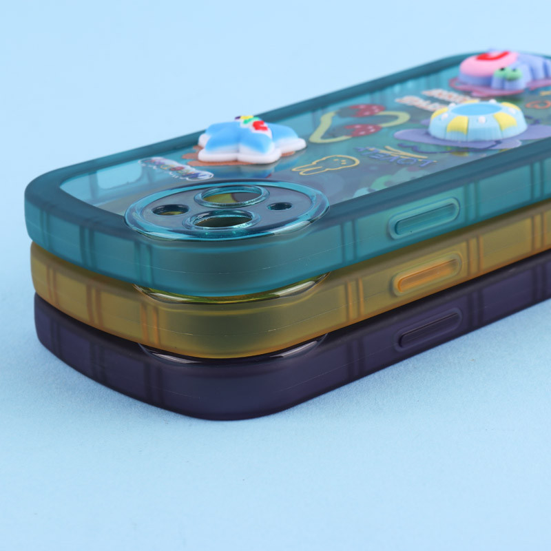 قاب Fashion Case آیفون 13 عروسک برجسته محافظ لنزدار