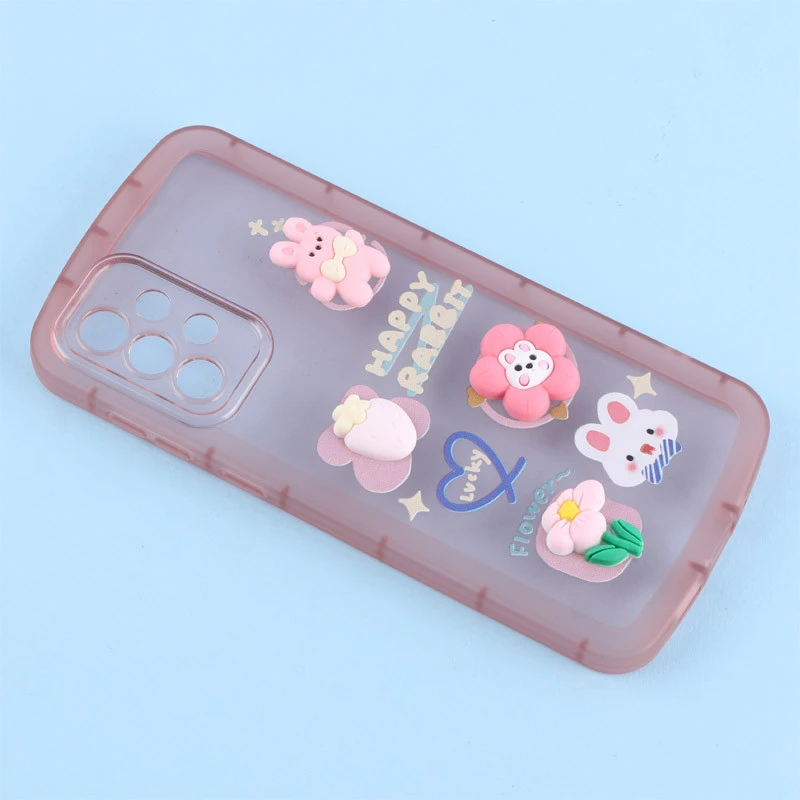 قاب Fashion Case سامسونگ Galaxy A73 عروسک برجسته محافظ لنزدار