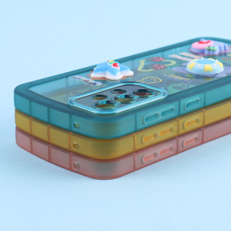 قاب Fashion Case سامسونگ Galaxy A73 عروسک برجسته محافظ لنزدار