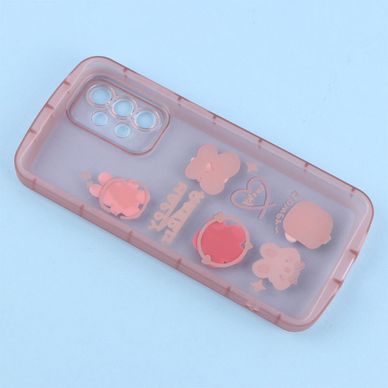 قاب Fashion Case سامسونگ Galaxy A73 عروسک برجسته محافظ لنزدار