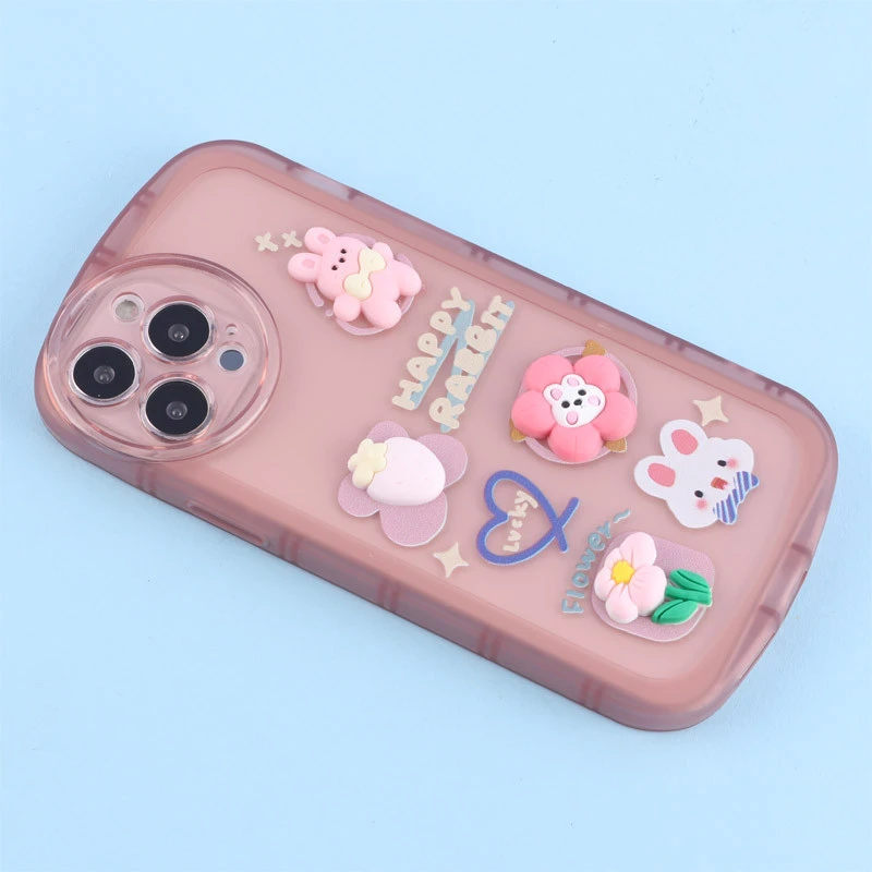 قاب Fashion Case آیفون iPhone 13 Pro Max عروسک برجسته محافظ لنزدار