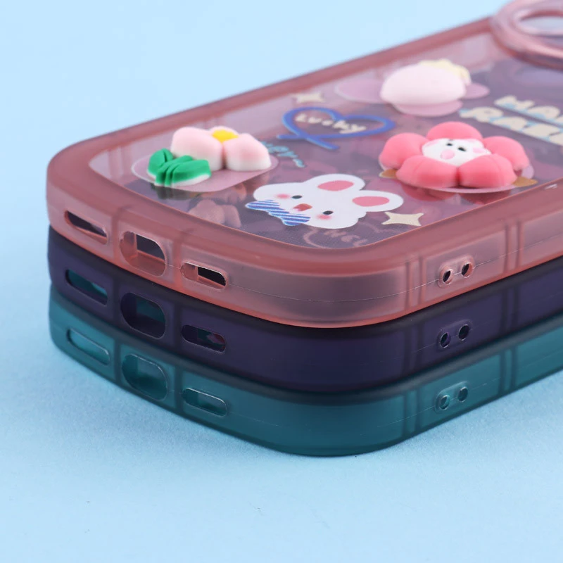 قاب Fashion Case آیفون iPhone 13 Pro Max عروسک برجسته محافظ لنزدار