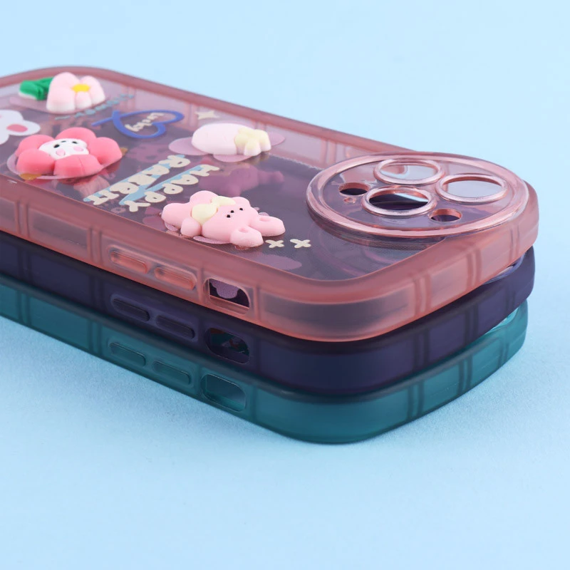 قاب Fashion Case آیفون iPhone 13 Pro Max عروسک برجسته محافظ لنزدار