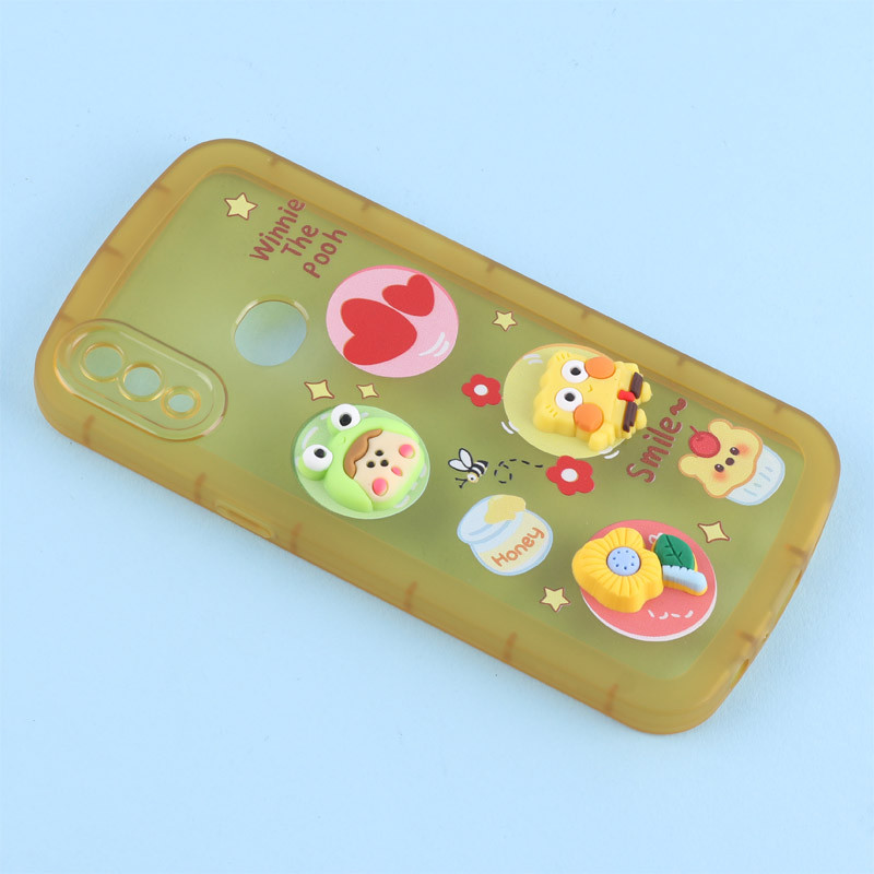 قاب Fashion Case سامسونگ Galaxy A10s عروسک برجسته محافظ لنزدار