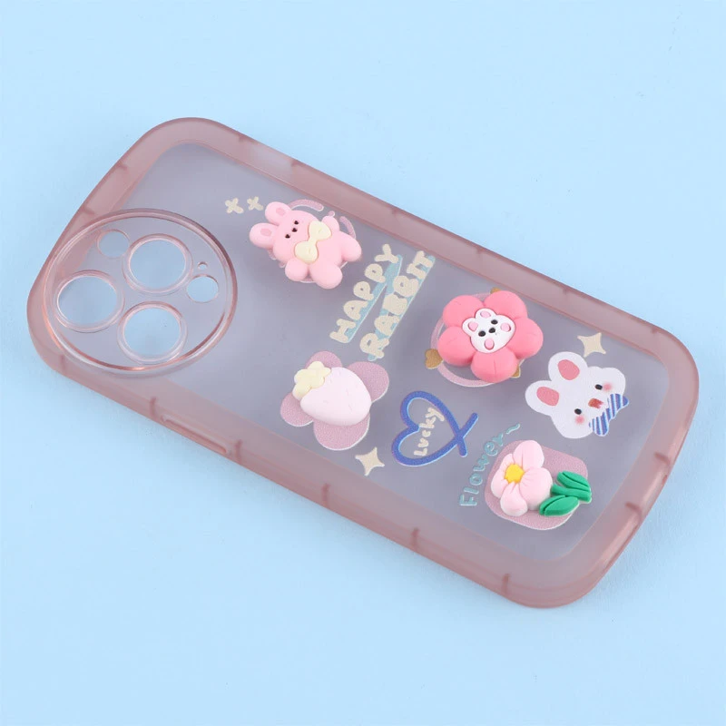 قاب Fashion Case آیفون iPhone 15 Pro Max عروسک برجسته محافظ لنزدار