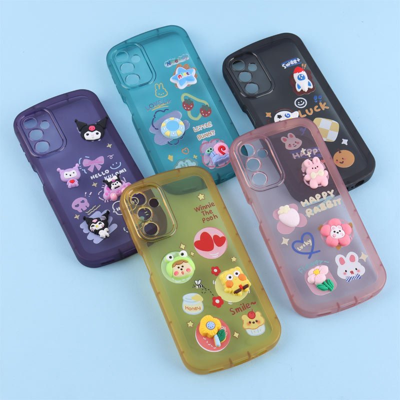 قاب Fashion Case سامسونگ Galaxy A14 4G / A14 5G عروسک برجسته محافظ لنزدار