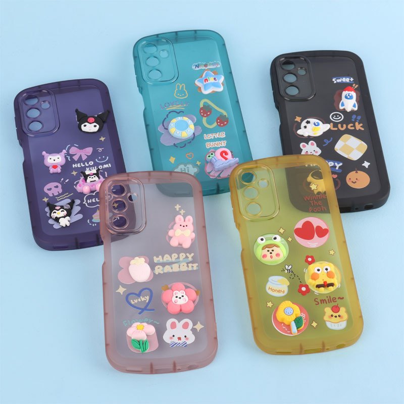 قاب Fashion Case سامسونگ Galaxy A24 4G عروسک برجسته محافظ لنزدار