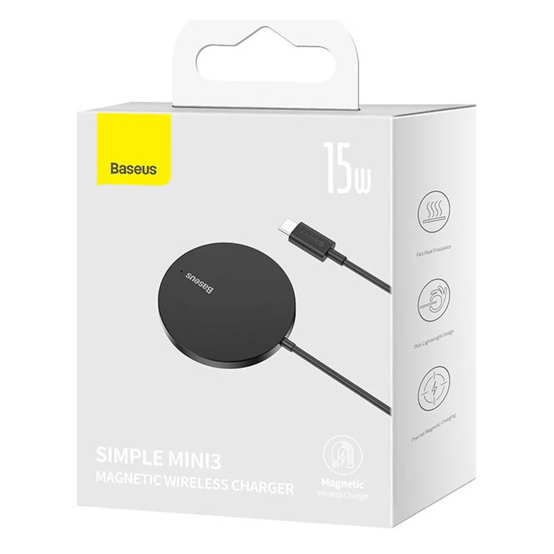 شارژر بی سیم فست شارژ Baseus Simple Mini3 Magnetic BS-W529 CCJJ0400 15W