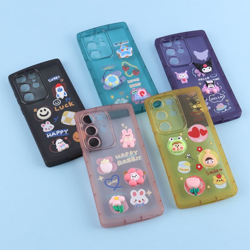 قاب Fashion Case سامسونگ Galaxy S23 Ultra عروسک برجسته محافظ لنزدار