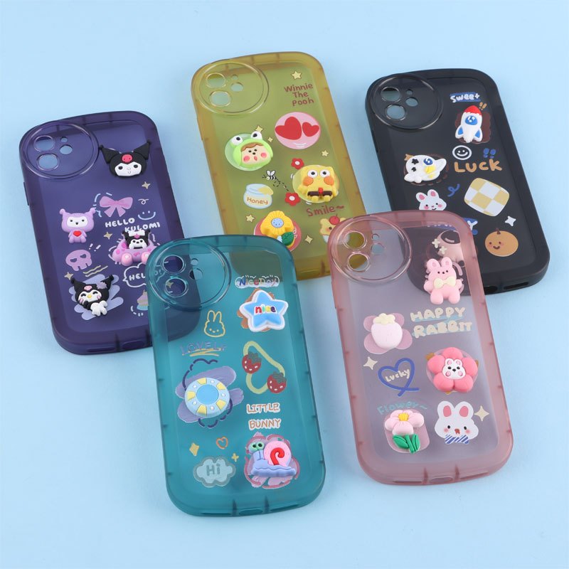 قاب Fashion Case آیفون 11 عروسک برجسته محافظ لنزدار
