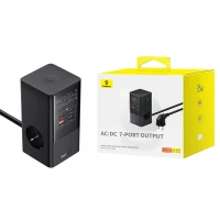 شارژر دیواری فست شارژ Baseus Power Combo E0002360 7Port GaN 3A 30W