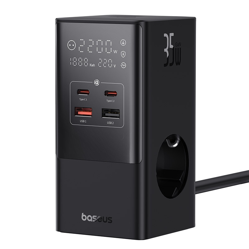 شارژر دیواری فست شارژ Baseus Power Combo E0002360 7Port GaN 3A 30W