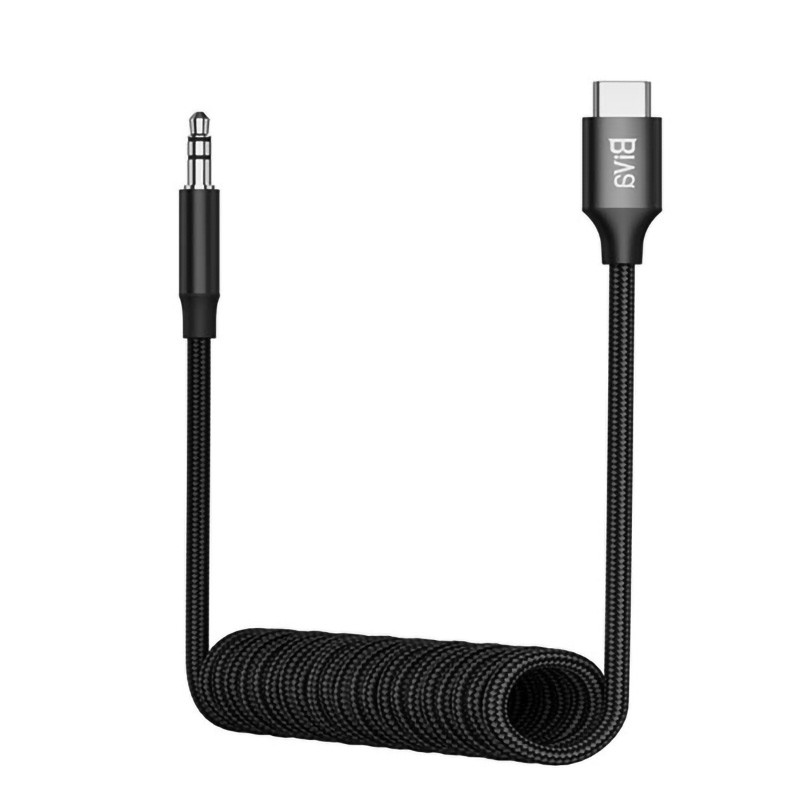 کابل تبدیل فنری Biva AUX-09T Type-C To AUX 1.2m