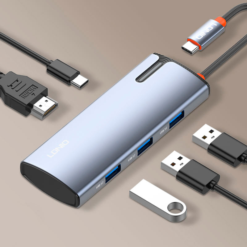 هاب 5 پورت Type-C الدینیو DS-15H