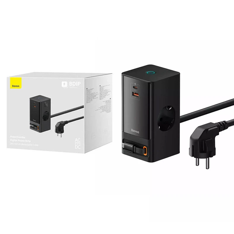 شارژر دیواری فست شارژ Baseus Power Combo Powerstrip PSLR000301 4Port 3.25A 65W