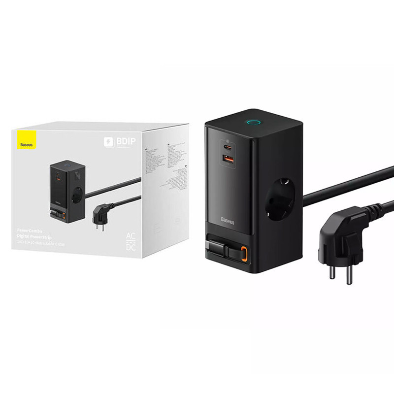 شارژر دیواری فست شارژ Baseus Power Combo Powerstrip PSLR000301 4Port 3.25A 65W