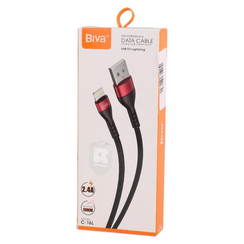 کابل آیفونی Biva C-16L 2.4A 1.2m