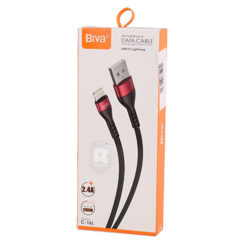 کابل آیفونی Biva C-16L 2.4A 1.2m