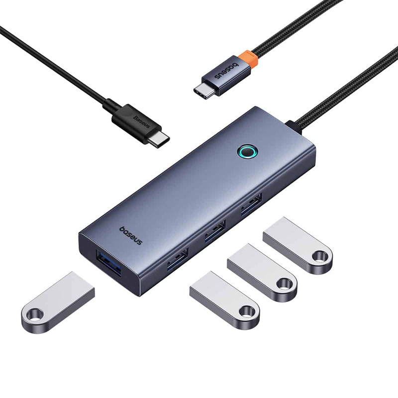 هاب Baseus UltraJoy Series BS-OH149 B00052801811-01 Type-C To USB 3.0/Type-C PD